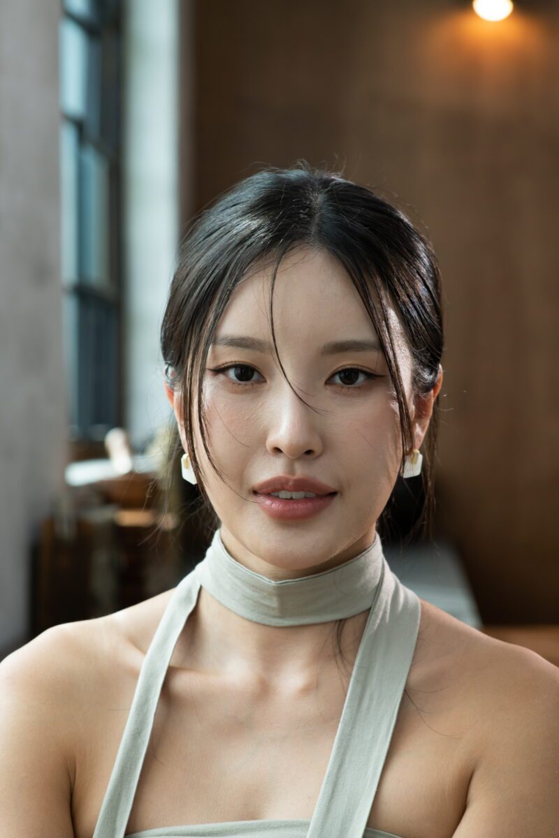 자개포인트 스퀘어 스터드귀걸이 - 이미지 7
