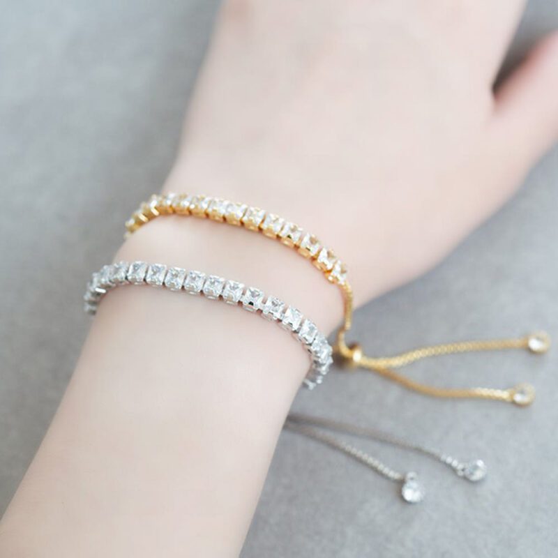 디셈블링 글라스큐빅 테니스팔찌 알러지방지 무니켈