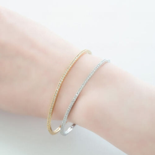 큐빅라인 심플뱅글 팔찌 알러지방지 무니켈