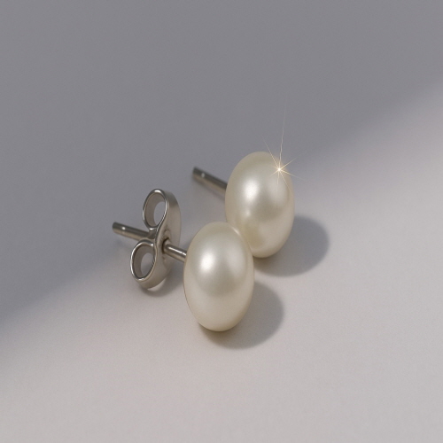 6mm 담수 진주 귀걸이 2 디셈블링 패션귀걸이