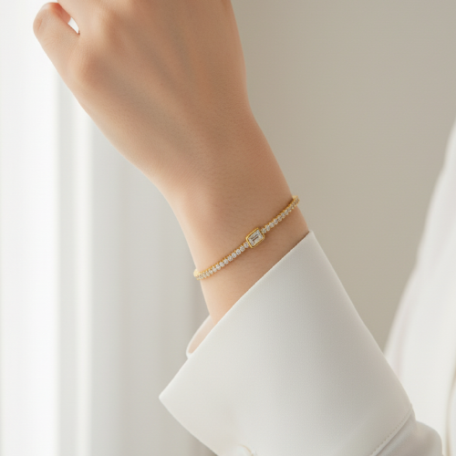 대표이미지 에메랄드 팬시컷 테니스 팔찌 500px 500px