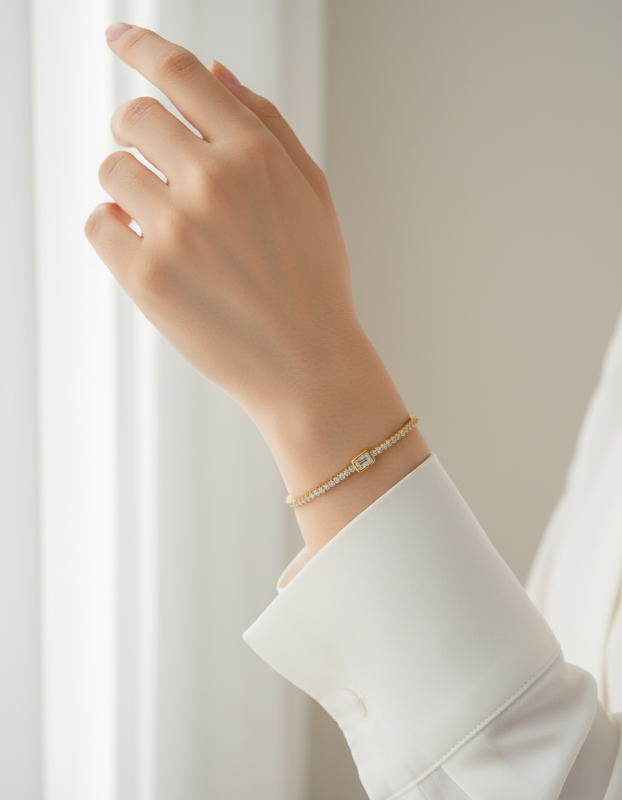 에메랄드 팬시컷 테니스 팔찌 2 800px