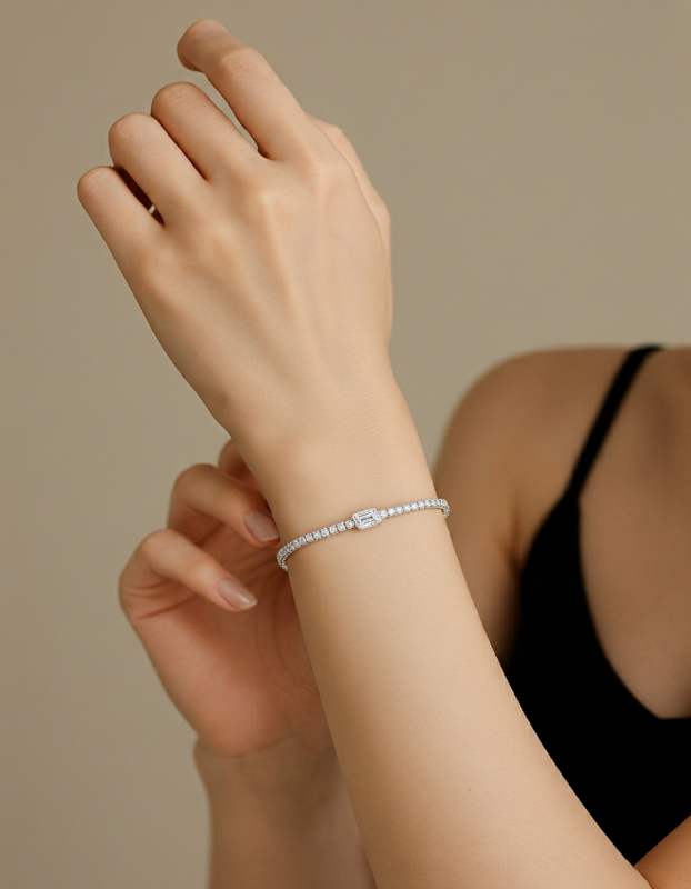 에메랄드 팬시컷 테니스 팔찌 4 800px