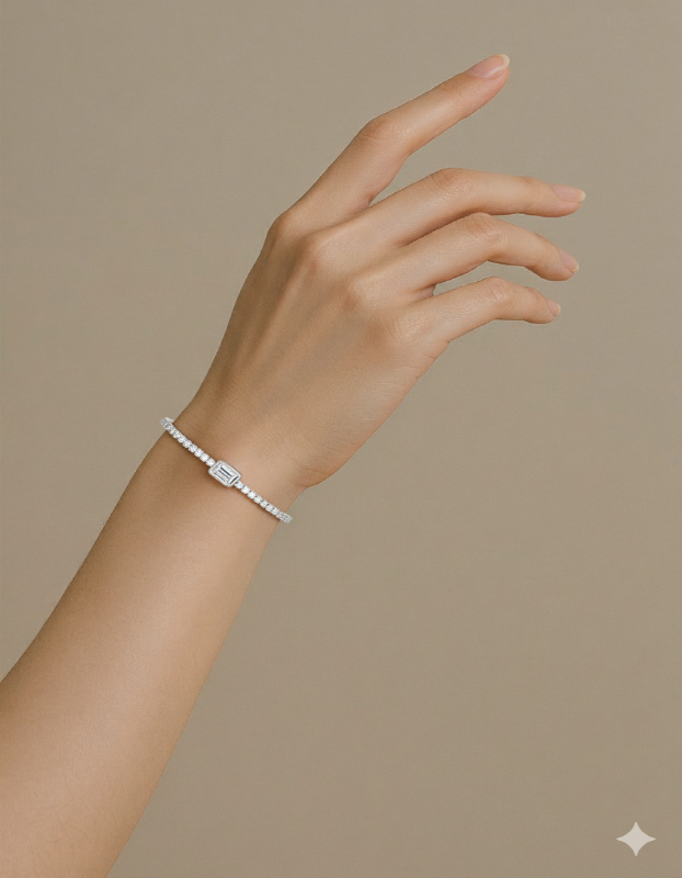 에메랄드 팬시컷 테니스 팔찌 5 800px