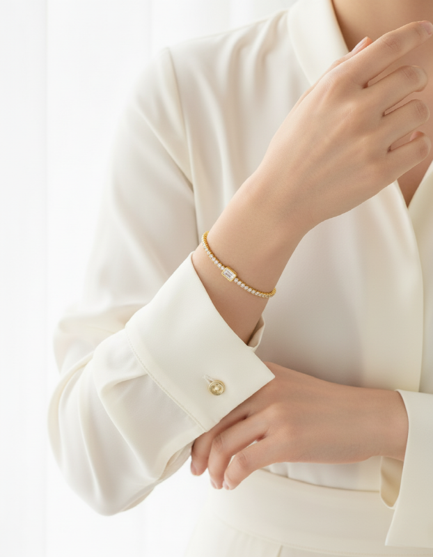 에메랄드 팬시컷 테니스 팔찌 6 800px