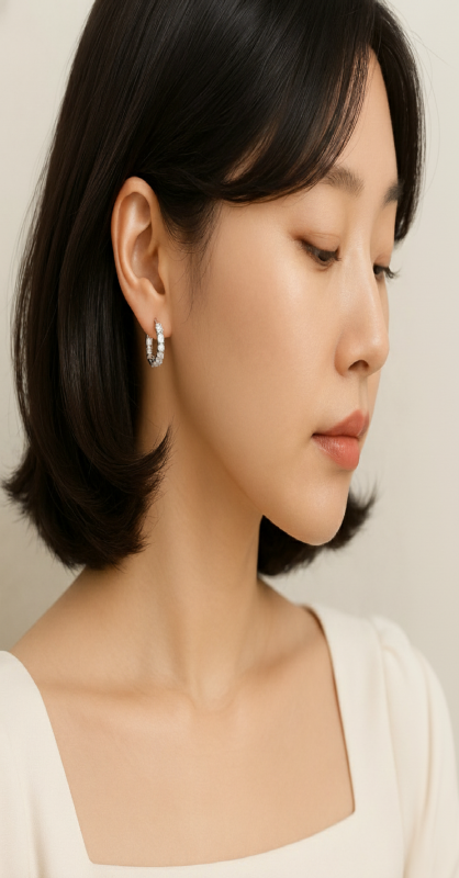 풀큐빅 라운드원터치 귀걸이 6 800px