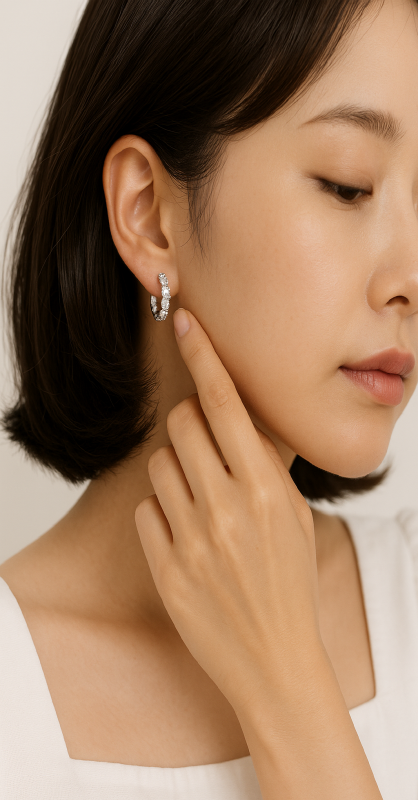 풀큐빅 라운드원터치 귀걸이 7 800px