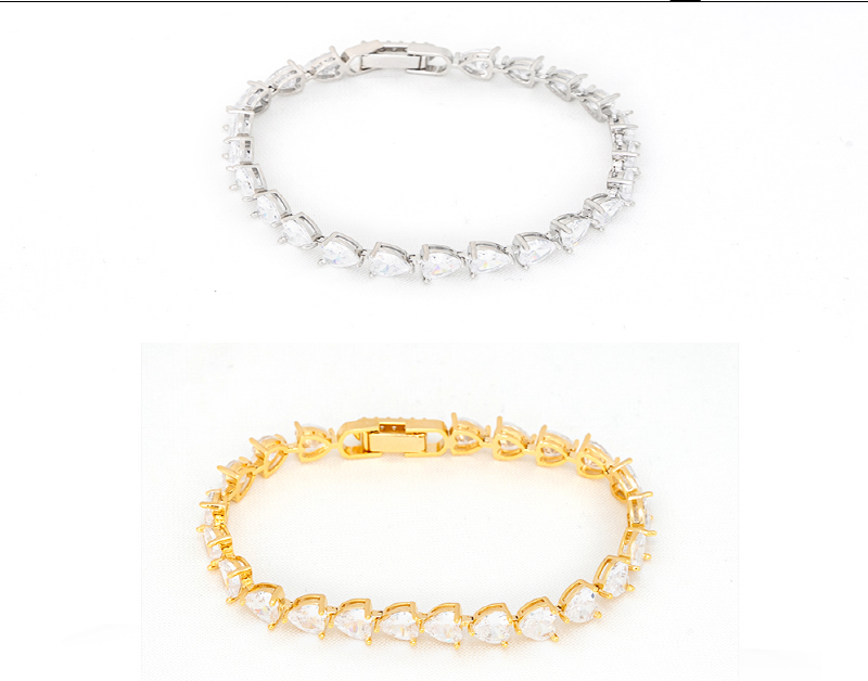 하트 테니스팔찌 골드 실버 1