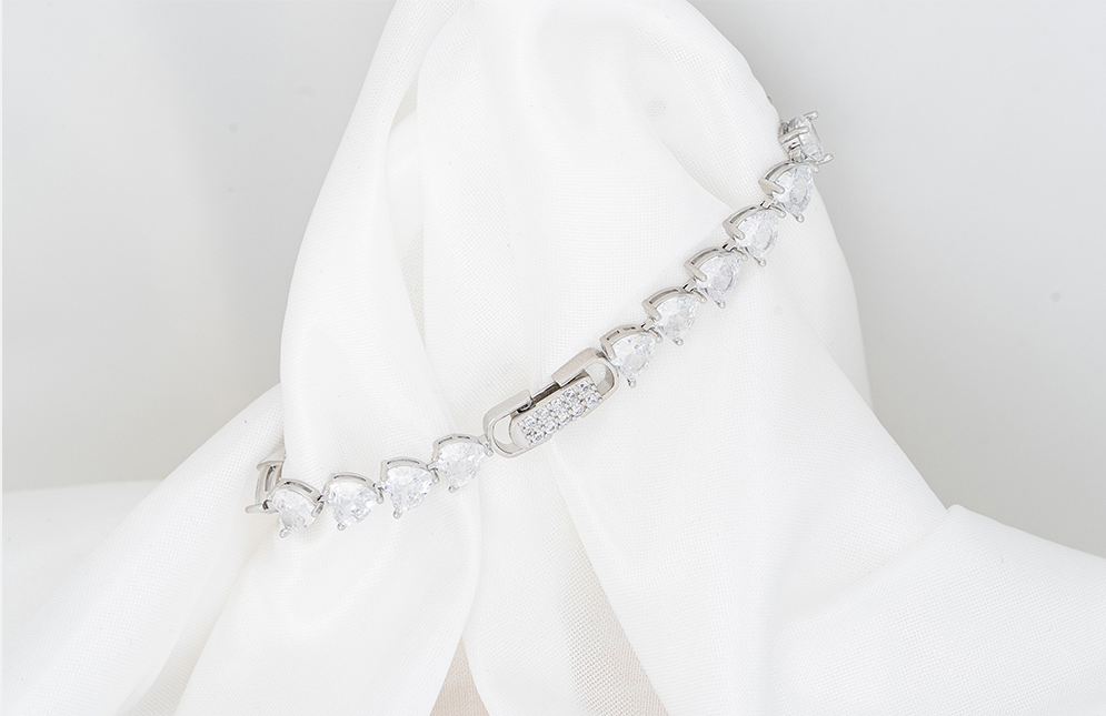 하트 테니스팔찌 실버 2