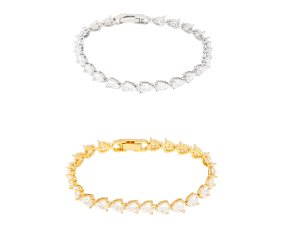 하트 테니스팔찌 골드 실버 1 removebg preview