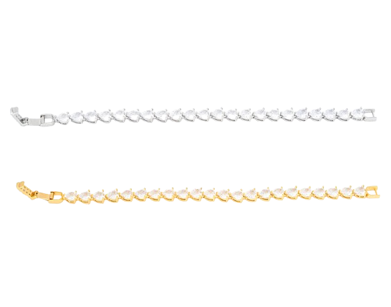 하트 테니스팔찌 골드 실버 2 removebg preview